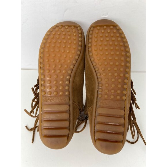 Minnetonka womens Size 5 Dusty Brown Willow Ankle Boots w Side Fringe NEW - Picture 11 of 12